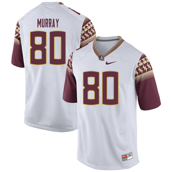 Men #80 Nyqwan Murray Florida State Seminoles College Football Jerseys Sale-White